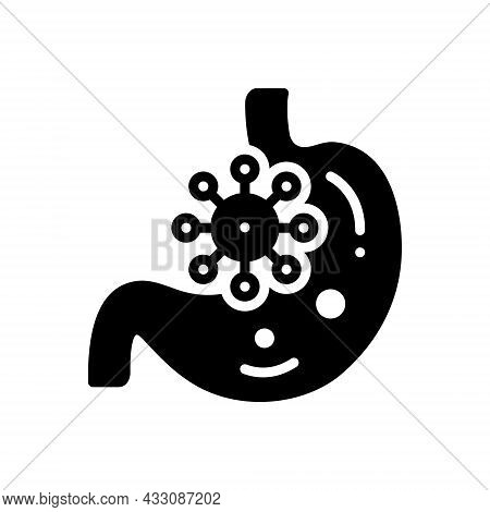 Black Solid Icon For Disease Stomach Gut Gastric Internal Hernia Infection Inguinal Digestive Medica