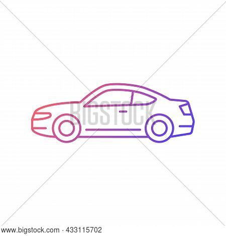 Coupe Car Gradient Linear Vector Icon. Two-door Sports Automobile. Performance-oriented Vehicle. Fix