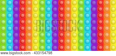 Popit Colorful Rainbow Background Like A Fashionable Silicon Toy For Fidgets. Addictive Anti Stress 