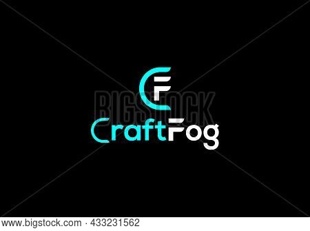 Craft Fog Abstract C F Letter Modern Lettermarks Logo Design