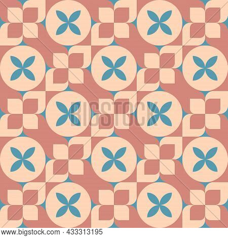 Geometric Abstract Vector Seamless Pattern Design For Fabric Print, Wallpaper Or Brand Package. Mosa