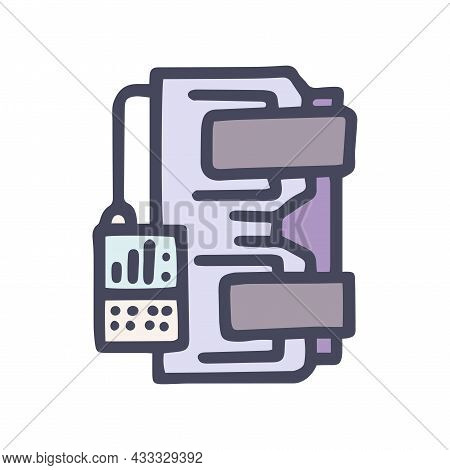 Pressotherapy Color Vector Doodle Simple Icon Design