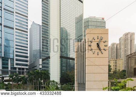 Hong Kong,march 24,2019:strolling Among The Skyscrapers Through The Streets Of Hong Kong During A Cl