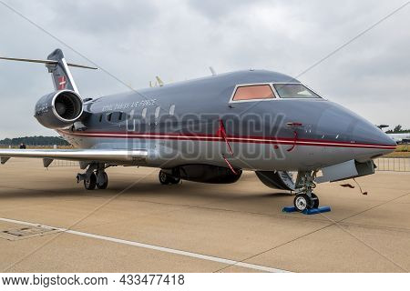Royal Danish Air Force C-168 - Bombardier Cl604 Challenger Plane On The Tarmac Of Geilenkirchen Airb