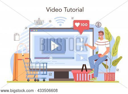 Commercial Activities Online Service Or Platform. Entrepreneur Stocktaking