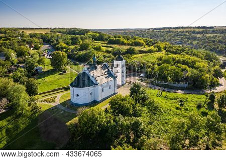 Old Elias Church In Subotiv, Cherkasy Region. Aerial View