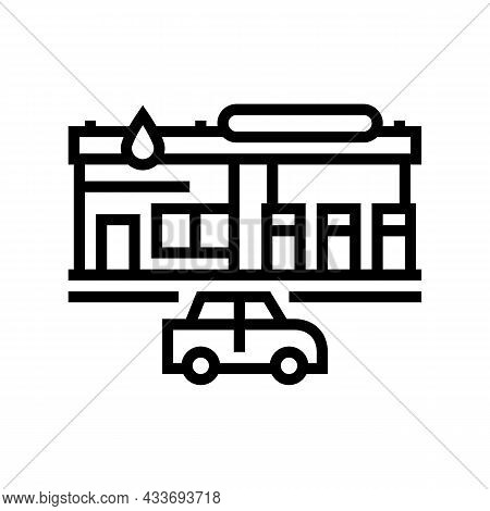 Flammable Sign Line Icon Vector. Flammable Sign Sign. Isolated Contour Symbol Black Illustration