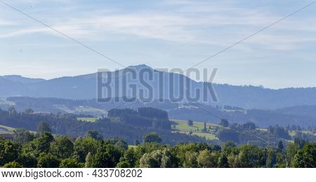 Idyllic Scenery At The Allgaeu Region In Swabia, Germany