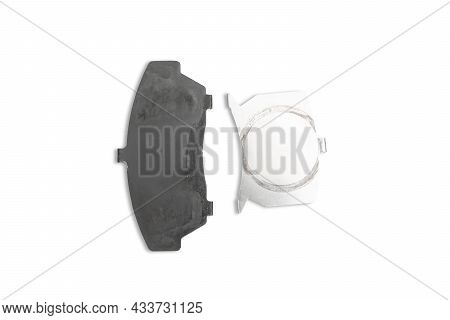 Anti Squeal Shim Plate For Disc Brake Pad Of Car In White Background