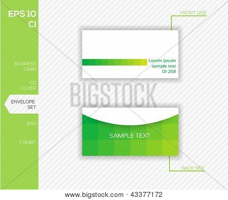 Corporate identitetsdesign For Business - abstrakt vektor kuvert designskabelon - vektor illustration