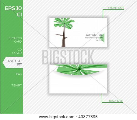 Corporate identitetsdesign For Business - abstrakt vektor kuvert designskabelon - vektor illustration