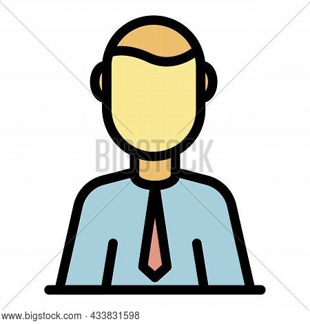 Administrator Icon. Outline Administrator Vector Icon Color Flat Isolated