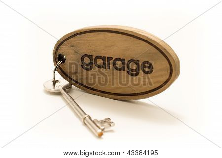 Stort træ Garage Key Fob og nøgle