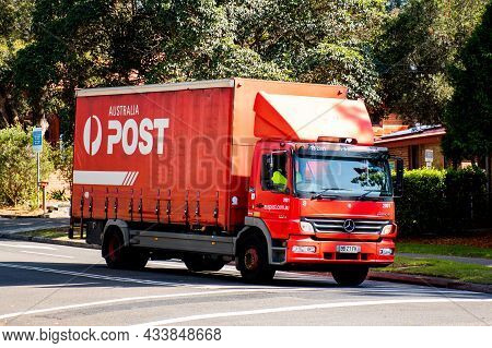 2021-09-01 Sydney, Australia. Australia Post Delivery Truck On The Street.