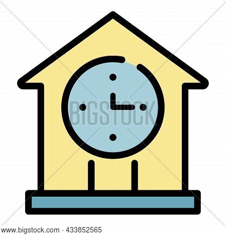 Lease New House Icon. Outline Lease New House Vector Icon Color Flat Isolated