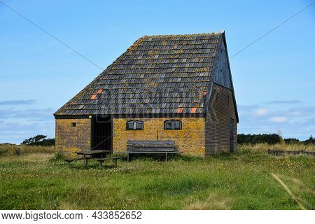 Texel, The Netherlands, August 2021. Autenthic Barn For Sheep On The Isle Of Texel.