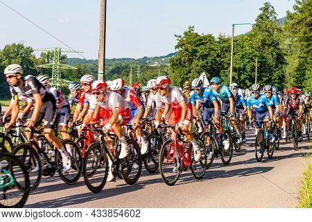 PorĄbka Near Bielsko-biala, Poland - August 13, 2021: Cycling Race 