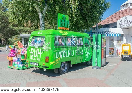 Gdansk, Poland - June 17, 2021: Advertising Of The Buh Alcohol Brand.