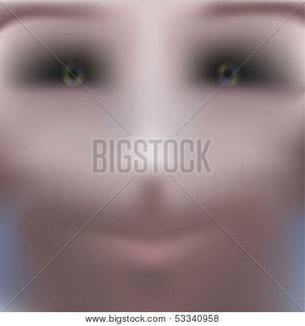 Abstract Man Face Mystical Portrait ghost trendy blurry colors Art design in vector