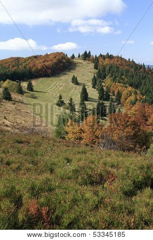Autumn in Javorniky Mountains