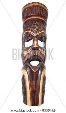 Træ afrikansk ceremoniel ansigtsmaske