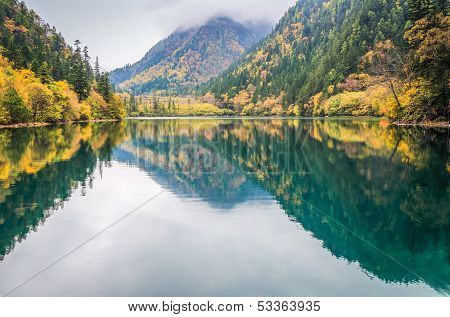 Colorful Lake In Autumn