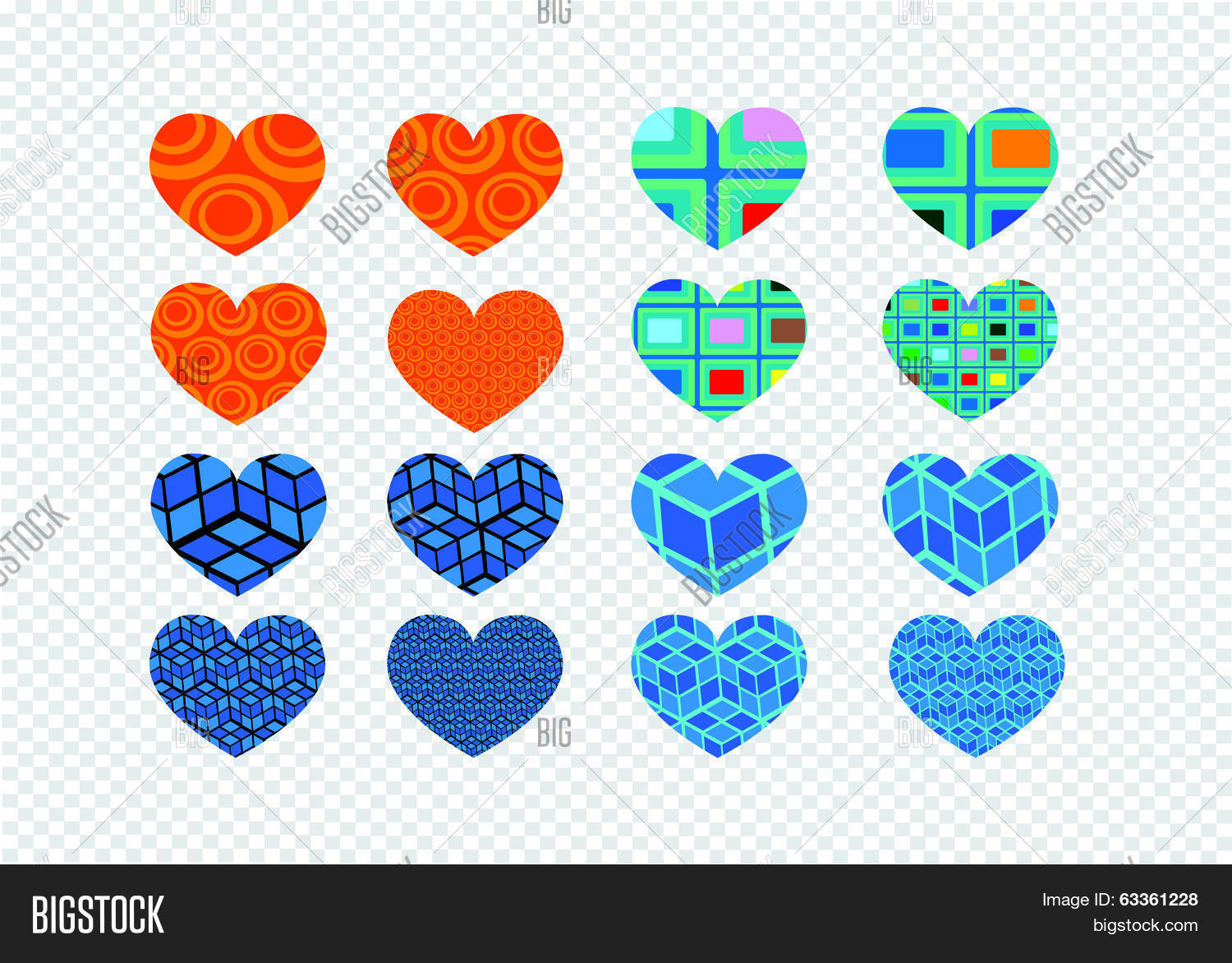 Heart Abstract Icons Vector & Photo (Free Trial) | Bigstock