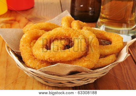 Basket Of Onion Rings