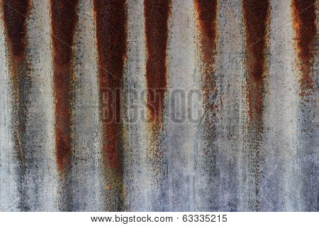 Rusty corrugated iron metal texture