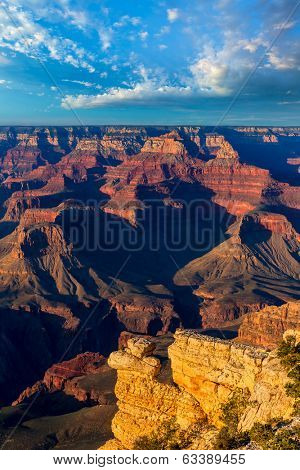 Arizona sunset Grand Canyon National Park Yavapai Point USA