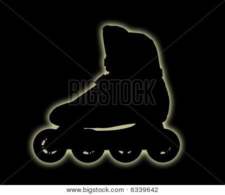 Dark roller-skate Boot