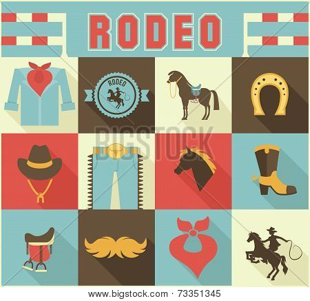 Assortment of Rodeo Themed Icons