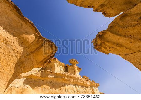 Bolnuevo Mazarron eroded sandstones in Murcia spain