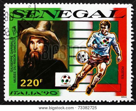 Postage Stamp Senegal 1990 Portrait Of Giuseppe Garibaldi