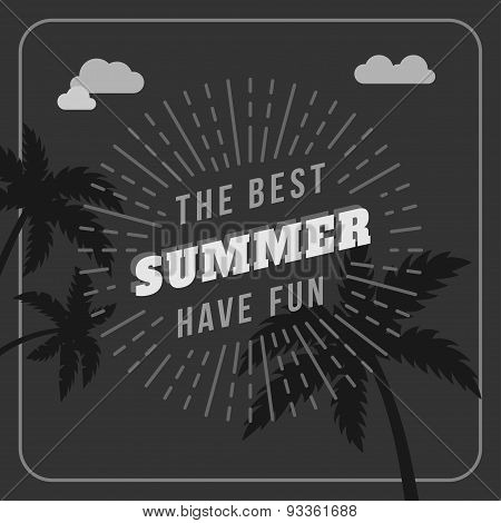 Retro Summer Holidays Vintage Label. Vector Design Elements