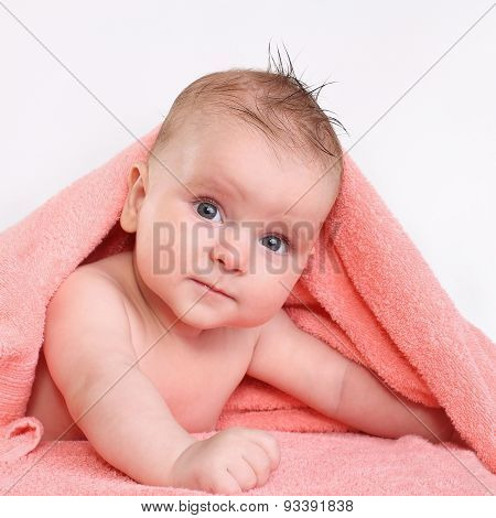 Baby After Bathing Wet Hair