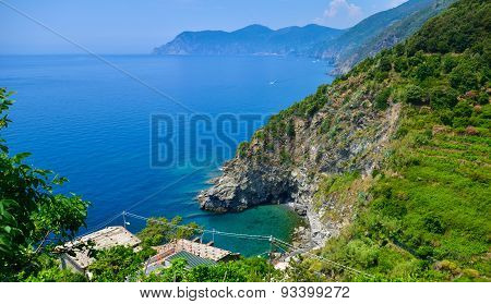 Corniglia cliff, in Cinque Terre