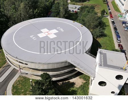 Heliport In the area of municipal hospital