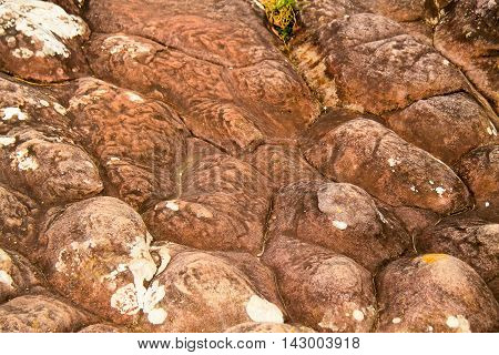 pattern on sandstone erosion caused by wind and water.Phu Hin Rong Kla National Park is a national park located in the Loei Phitsanulok and Phetchabun Provinces of Thailand.