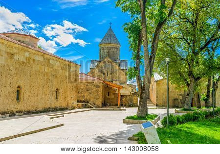 The medieval Haghartsin Monastery was renovated and is open for tourists and pilgrims Tavush Province Armenia.
