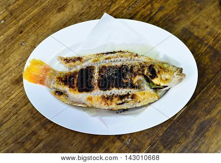 Grilled Fish with Salt Thai Food, Countryside food