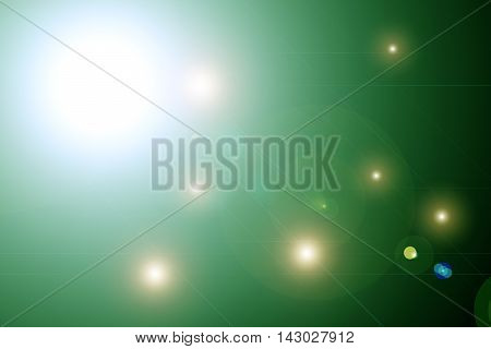 Digital lens flare in black background horizontal frame warm and abstract background