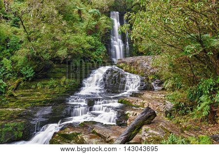 Mclean Falls In New Zealand