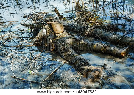 Green Berets US Army Special Forces Group soldier in action