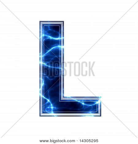 Elektryczne 3d list na białym tle - l