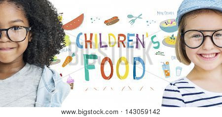 Kids Menu Food Recipes Cuisine Concept