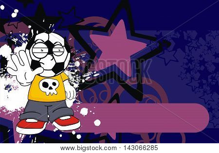 little kid soccer head cartoon expression in vector format very easy to edit