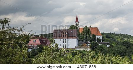Church With Cemetery In Dubicky Village Near Usti Nad Labem City
