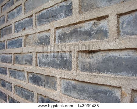 Brick gray cement wall for background and texture