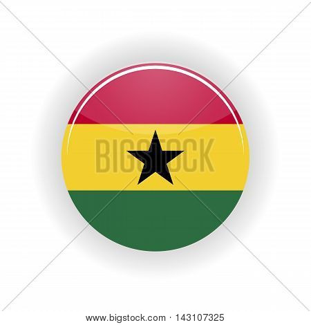 Ghana icon circle isolated on white background. Accra icon vector illustration